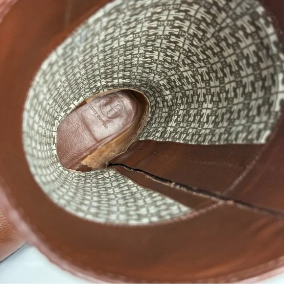 TORY BURCH Boots Brown Leather Tall Jolie Riding Boots 6.5 - Picture 10 of 14